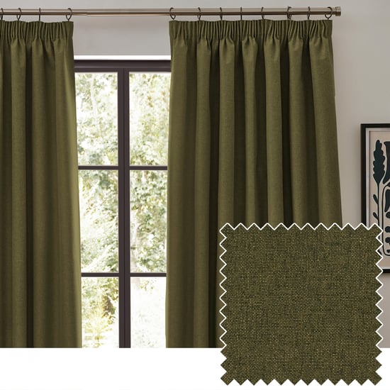 furn. Dawn Blackout Pencil Pleat Curtains - Image 1