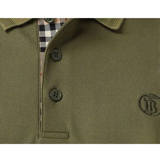 Burberry Branded Circle Logo Olive Polo Shirt - Image 3