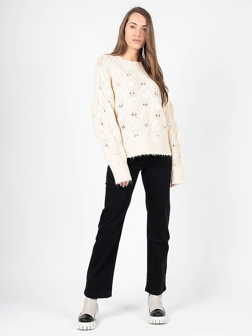 Silvian Heach Pullover Oversize Woman's Beige - Image 2