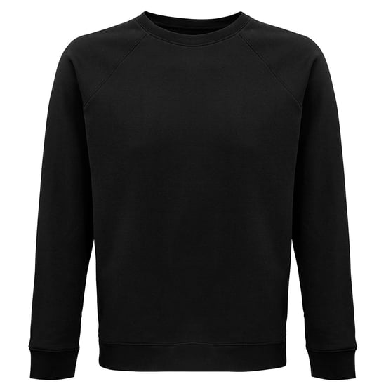 SOLS Unisex Adult Space Organic Raglan Sweatshirt (Black)