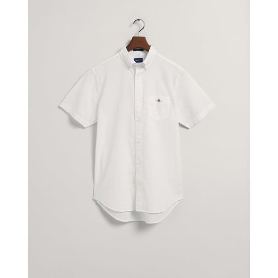 GANT Mens Regular Cotton Linen Short Sleeve Shirt - Image 1