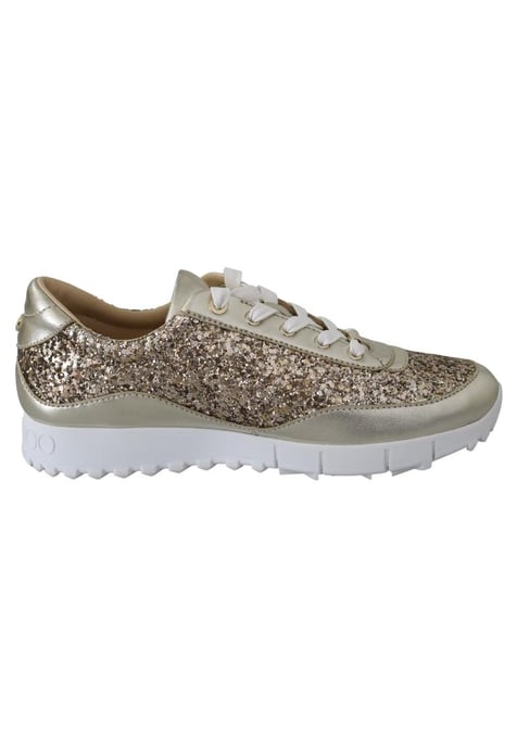 Jimmy Choo Women's Gold Leather Antique Monza Sneakers