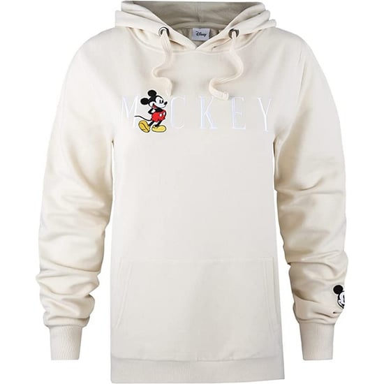 Disney Womens/Ladies Mickey Mouse Embroidered Hoodie (Stone)