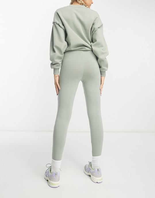 Miss Selfridge seam detail legging co-ord in sage green