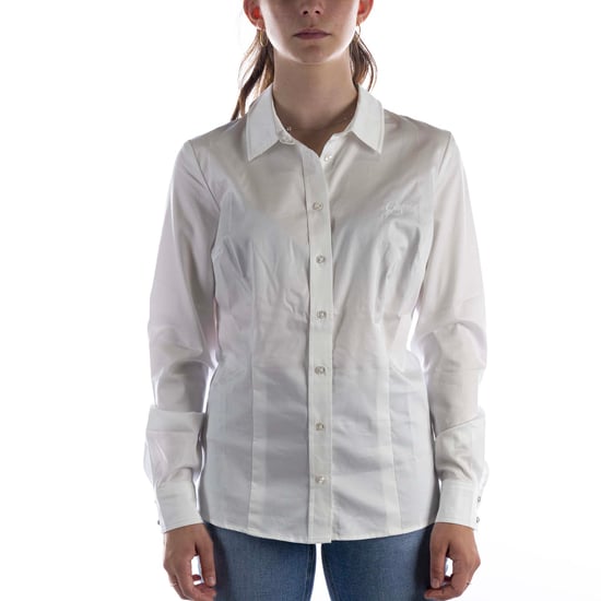 Guess Ls Cate White Shirt