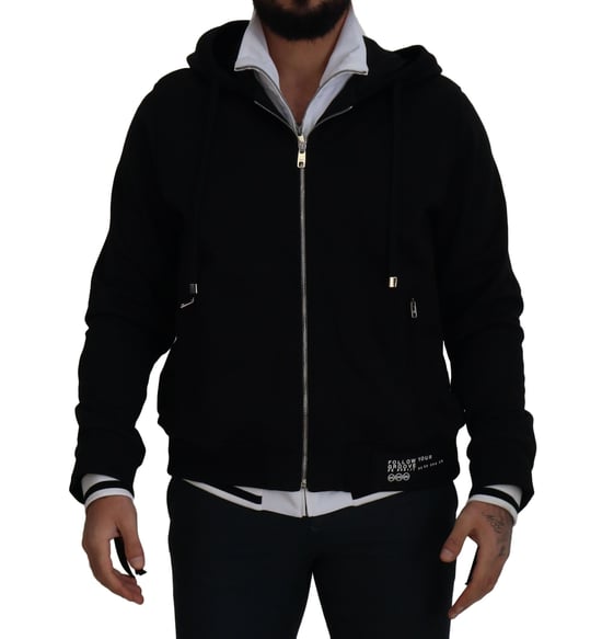 Dolce & Gabbana Svart Polyester Huva Hel dragkedja Herrjacka - Image 2