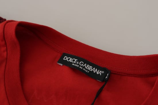 Dolce & Gabbana Red Amor Vincit Omnia Crewneck Women's T-shirt
