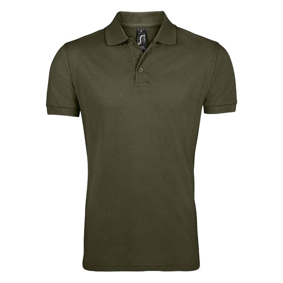 SOLS Heren Prime Pique Poloshirt met korte mouwen (Leger) - Image 1