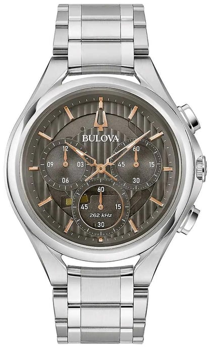 Bulova Curv Men's Silver Watch 96A298 - Image 1
