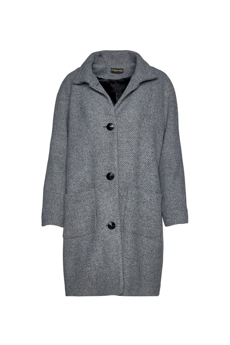Wool Blend Grey Coat by Conquista Fashion
