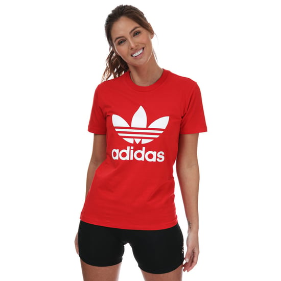 Women's adidas Originals Adicolor Classics Trefoil T-Shirt in Red