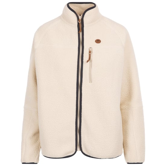Trespass Womens/Ladies Quake Leather Trim Fleece Jacket (Ghost) - Image 1