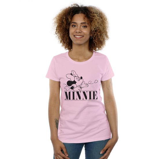Disney Dames/Dames Minnie Mouse Kus Katoenen T-Shirt (Baby Roze) - Image 2