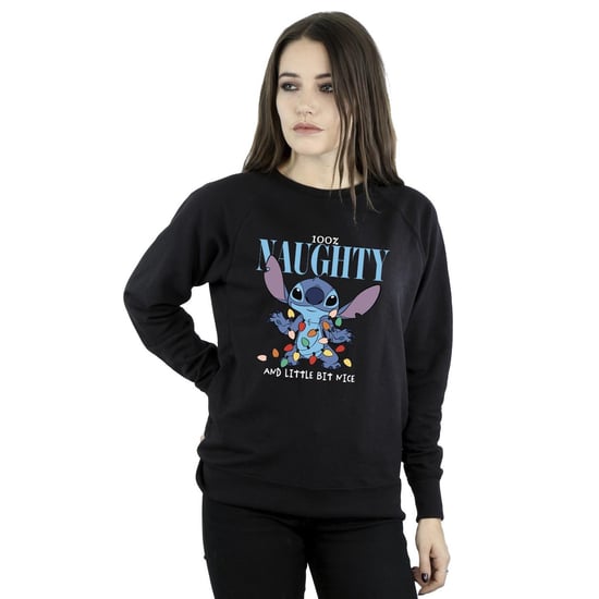 Disney Womens/Ladies Lilo & Stitch Naughty & Nice Sweatshirt (Black)