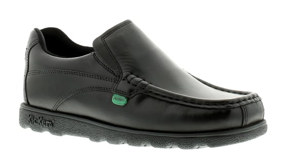 New Older Boys/Childrens Black Kickers Fragma Slip Ons Shoes