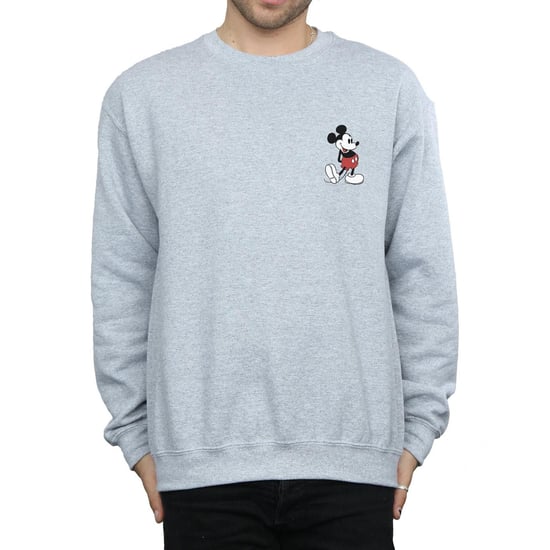 Disney Heren Mickey Mouse Kickin Retro Borst Sweatshirt (Sportgrijs) - Image 3
