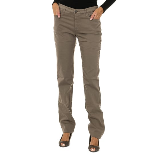 Long stretch fabric pants 6X5J85-5N0RZ woman