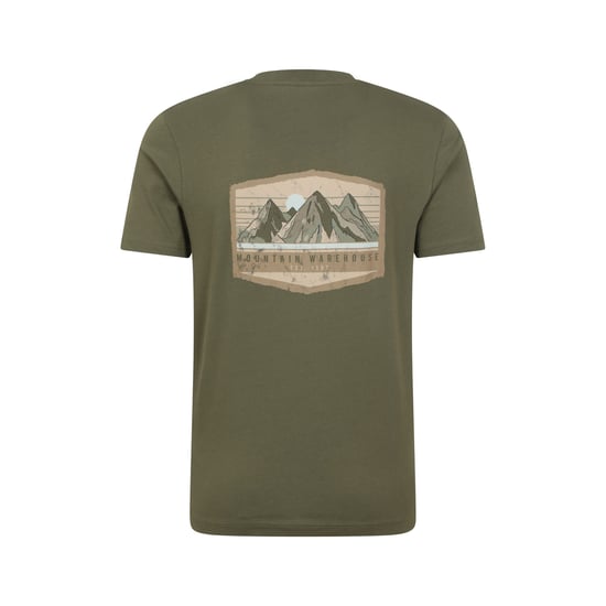 Mountain Warehouse Mens Badge Organic T-Shirt (Khaki Green)