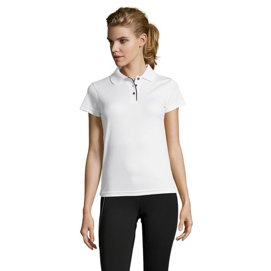 SOLS Dames/dames Performer korte mouw Pique Polo Shirt (Wit) - Image 3