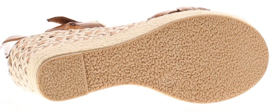 Marco Tozzi Womens Sandals Wedge Maraya Buckle tan