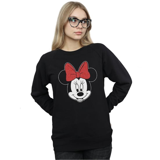 Disney Dames/Dames Minnie Mouse Hoofd Sweatshirt (Zwart) - Image 2