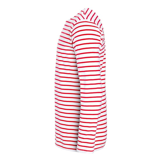 SOLS Heren Marine T-Shirt met lange mouwen (Wit/rood) - Image 3