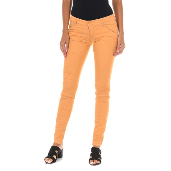 Long stretch fabric pants 70DBF0585-G194 woman