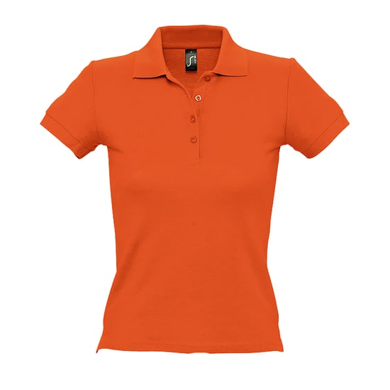 SOLS Vrouwen/dames Mensen Pique Korte Mouw Katoenen Poloshirt (Oranje) - Image 1