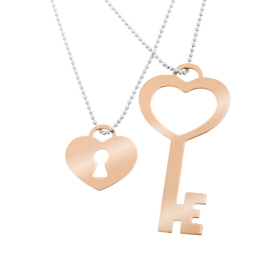 Orphelia 'Izabella' Women's 925 Sterling Silver Necklace - Silver/Rose ZK-7185 - Image 2