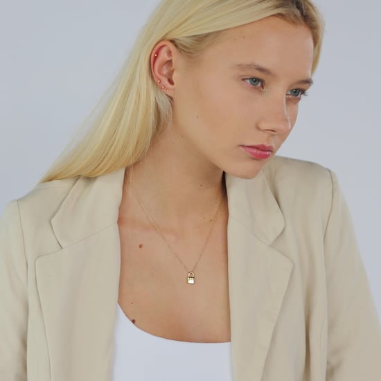 Luxenter imlor necklace in 925 sterling silver with 18 carat yellow gold plated finish