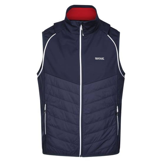 Regatta Mens Steren Hybrid Soft Shell Jacket (Navy/Danger Red)