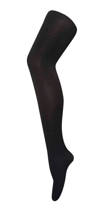 Dames 80 denier ondoorzichtige effen gekleurde panty's - Zwart - Image 1