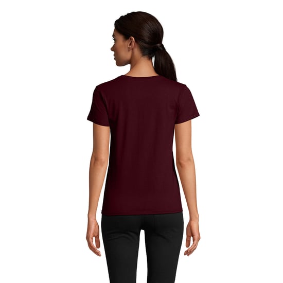 SOLS Womens/Ladies Pioneer T-Shirt (Burgundy) - Image 2