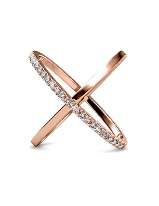 X Duo ring - Oostenrijks kristal - Image 5