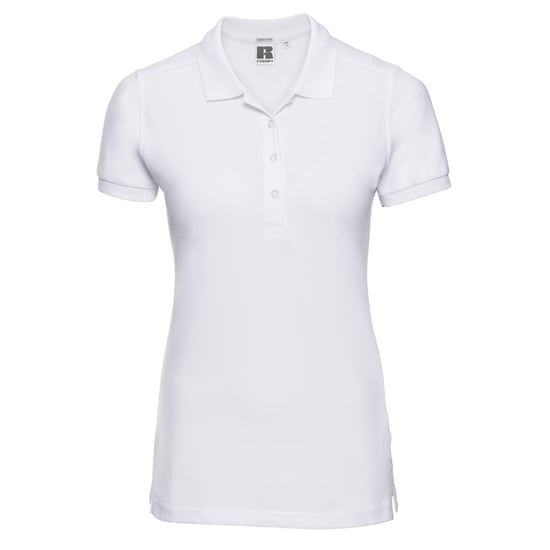 Russell Dames/Dames Piqué Poloshirt (Wit) - Image 1