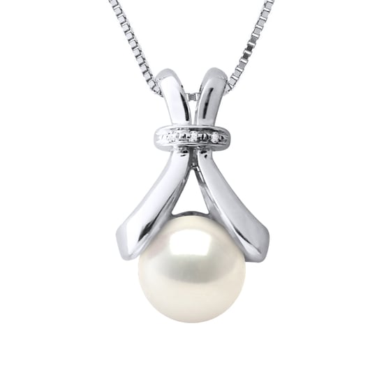 DIADEMA - Pendant - White Gold and Real Freshwater Pearls - White - Image 1