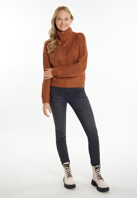 Mymo Knitted pullover women tan - Image 2