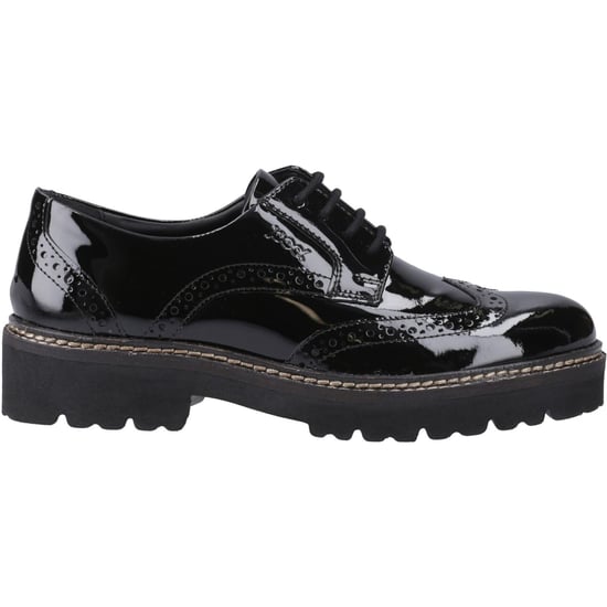 Pod Kortney Faux Leather Women's Black Patent Brogues Shoes - Image 5