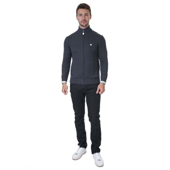 Men's Pretty Green Tilby Knit Track Top in Navy
