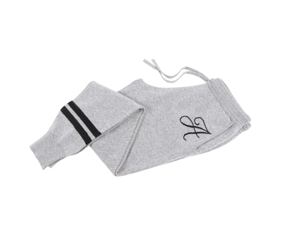 Crown Of Edinburgh Cashmere Track Pants Morningside Grey A