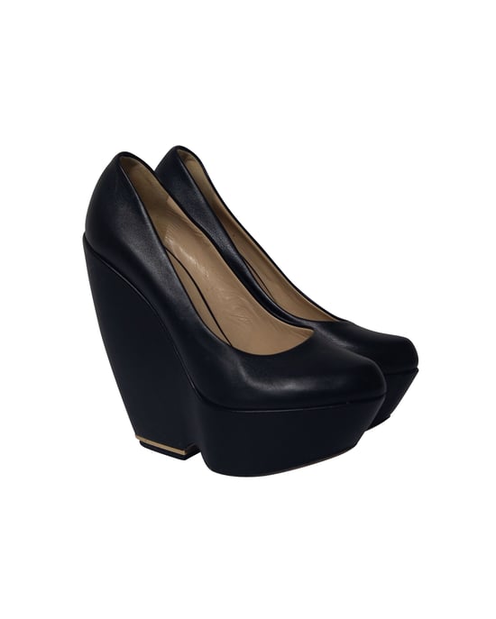 Nicholas Kirkwood Platform Wedge in Black Leather - Image 3