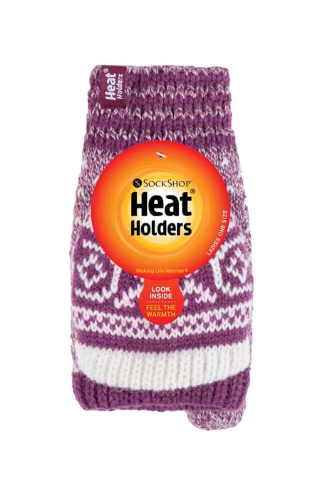 Heat Holders - Fairisle ThermischConverter-handschoenen - Roos - Image 2