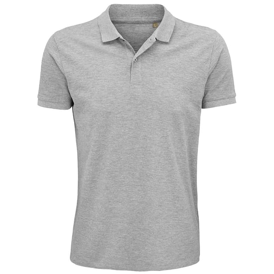 SOLS Heren Planet Pique Organisch Poloshirt (Grijze Mergel) - Image 1