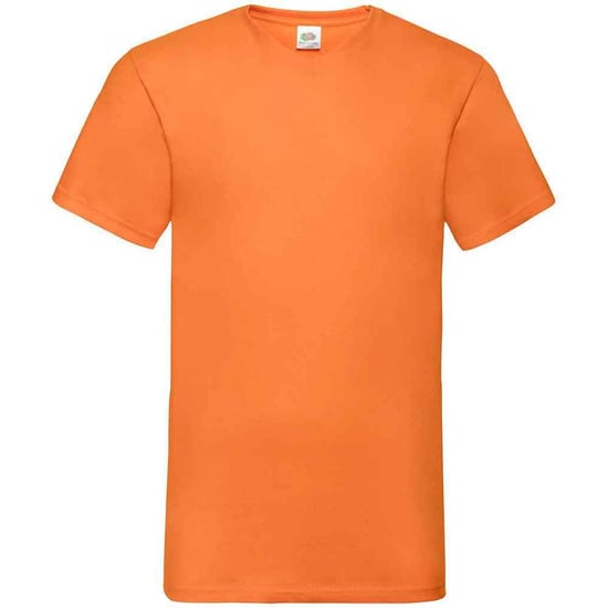 Fruit of the Loom Mens Valueweight V Neck T-Shirt (Orange) - Image 1