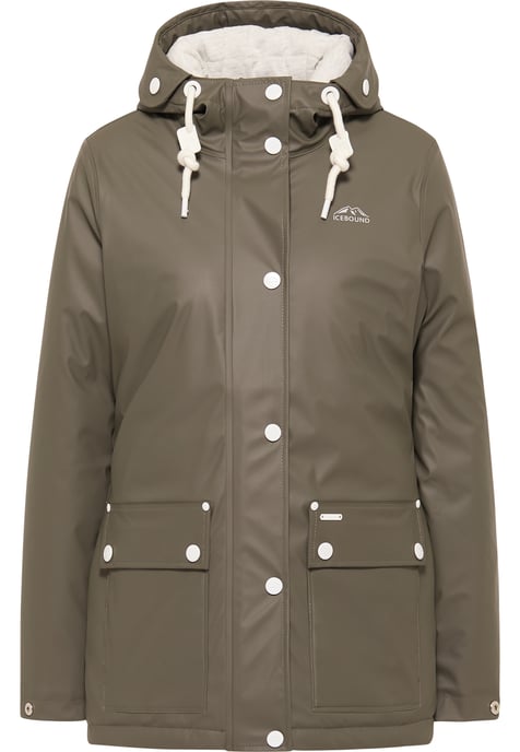 ICEBOUND rain jacket women olive - Image 1