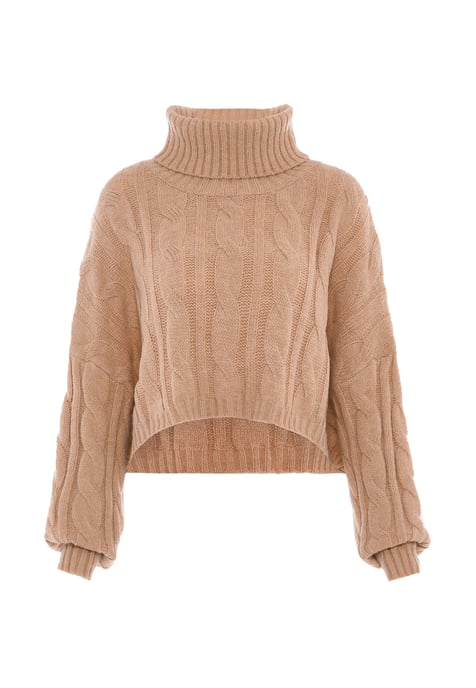 Mymo Trui met coltrui Dames beige - Image 1
