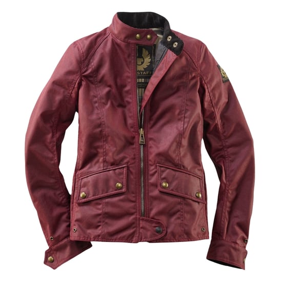 Belstaff Antrim Racing Röd Vaxad Bomullsjacka - Image 6
