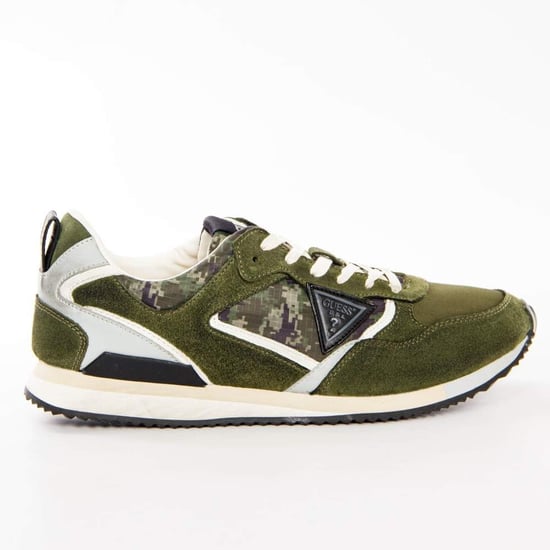 Guess Mens Schwarz Logo Dreieck Sneaker - Image 4