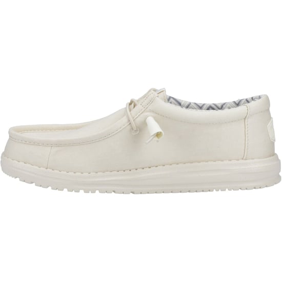 HEYDUDE Wally Canvas 100% Katoenen Heren Bootschoenen In Steenwit - Image 4