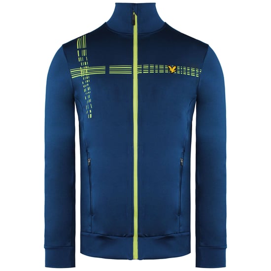 Lyle & Scott Counter Stripe Mens Blue Midlayer - Image 1